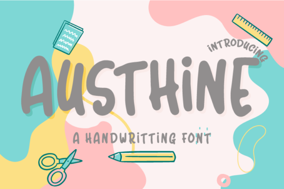 Discover Austhine: A Charming Handwritten Font for Creative Branding