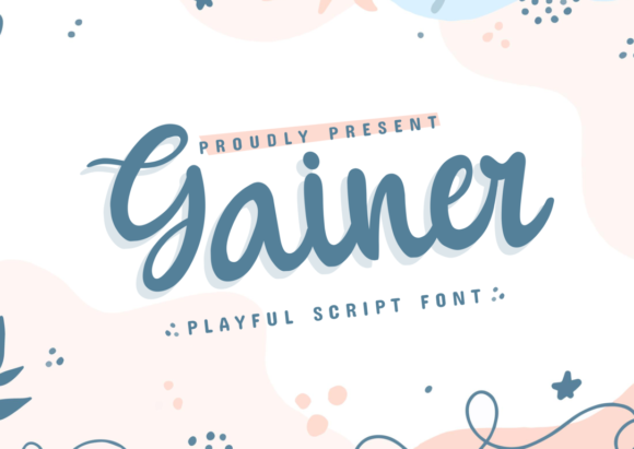 Discover Gainer: A Playful Cursive Typeface for Creative Brands