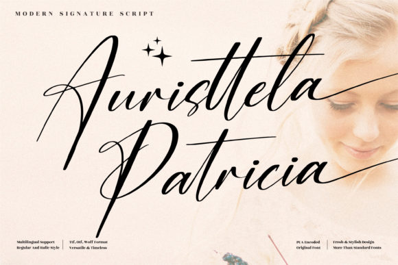 Discovering Auristtela Patricia: A Delicate Script Typeface