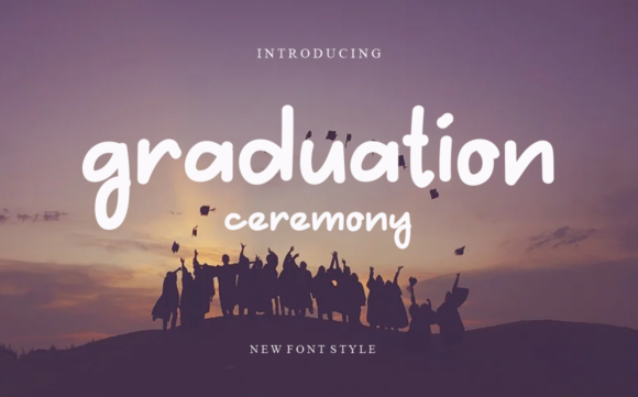 Graduation Ceremony: A Handwritten Font for Crafters