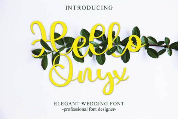 Hello Onyx: A Stylish Script Font for Business Branding