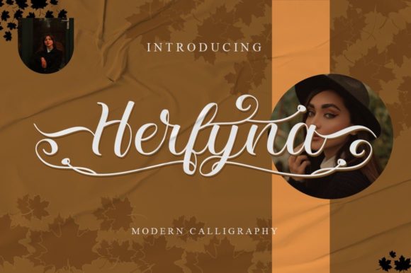 Herfyna: A Refined Script Font for Crafters and Creators