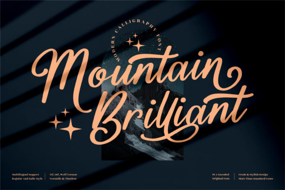 Mountain Brilliant: Elevate Your Campaigns with This Elegant Script Font