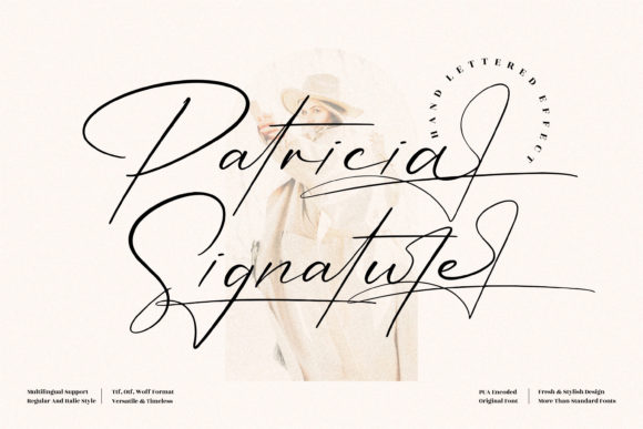 Patricia Signature: A Graceful Script for Elegant Projects