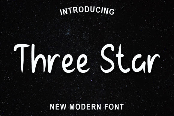 Three Star: A Handwritten Font for Modern Web Design